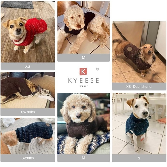 Cozy Brown Knit Dog Sweater - Picture 5 of 6